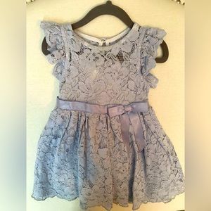 Zunie girls 3T lace dress light blue